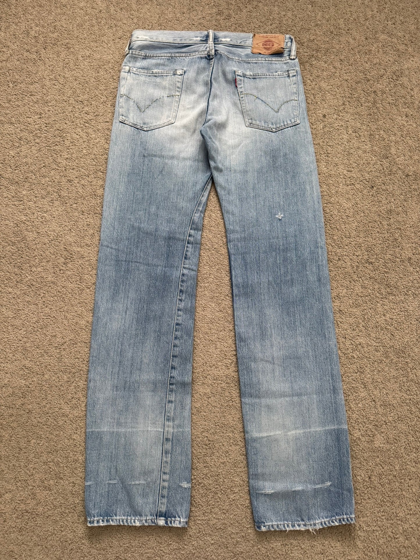 Hysteric Glamour Distressed Studded Scribble Denim Jeans