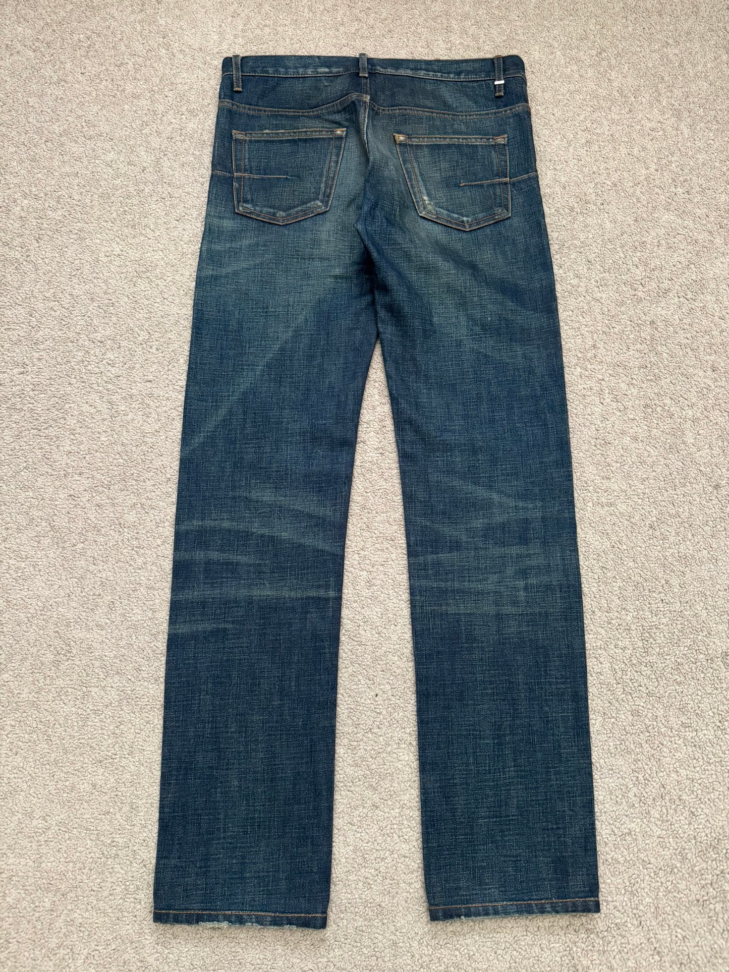 AW06 Dior Homme by Hedi Slimane Dust Wash Distressed Denim Jeans