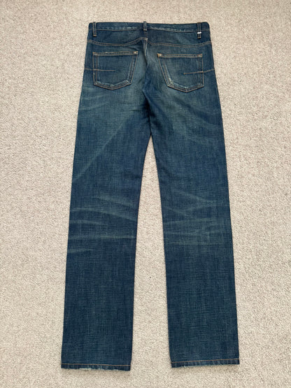AW06 Dior Homme by Hedi Slimane Dust Wash Distressed Denim Jeans
