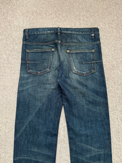 AW06 Dior Homme by Hedi Slimane Dust Wash Distressed Denim Jeans