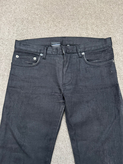 AW07 Dior Homme by Hedi Slimane MIJ Black Glitter Denim Jeans