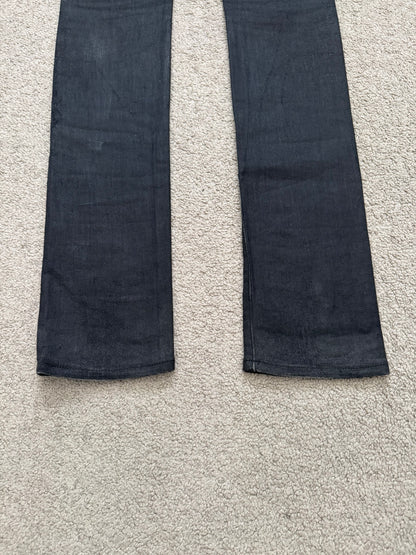 AW07 Dior Homme by Hedi Slimane MIJ Black Glitter Denim Jeans