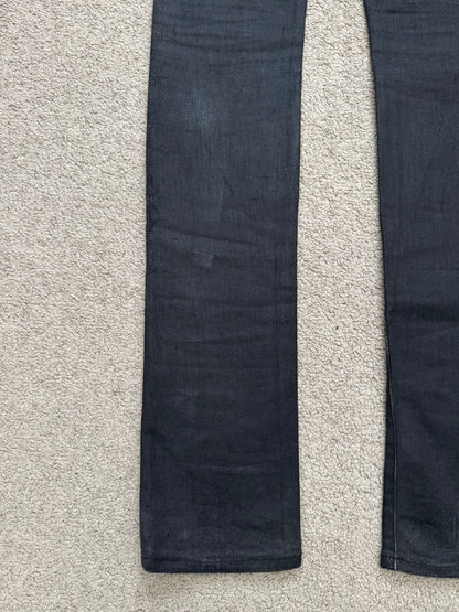AW07 Dior Homme by Hedi Slimane MIJ Black Glitter Denim Jeans