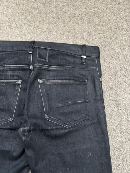 AW07 Dior Homme by Hedi Slimane MIJ Black Glitter Denim Jeans