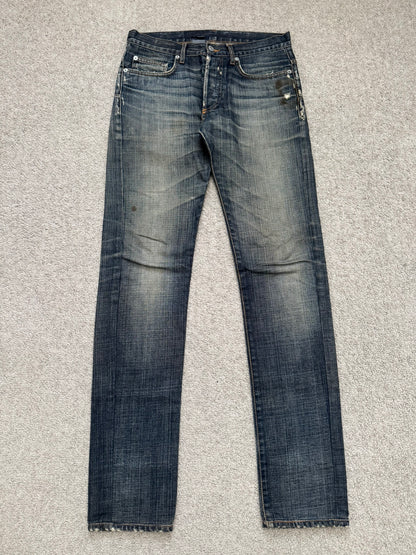 SS08 Dior Homme by Kris Van Assche Dirty Washed Denim Jeans