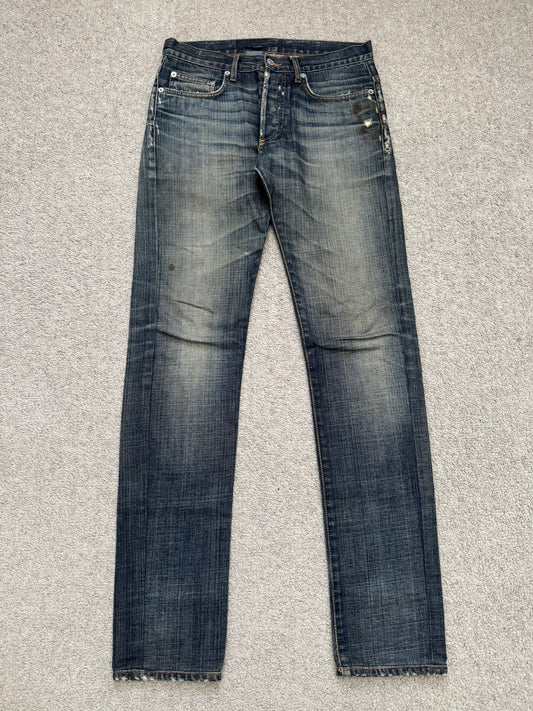 SS08 Dior Homme by Kris Van Assche Dirty Washed Denim Jeans