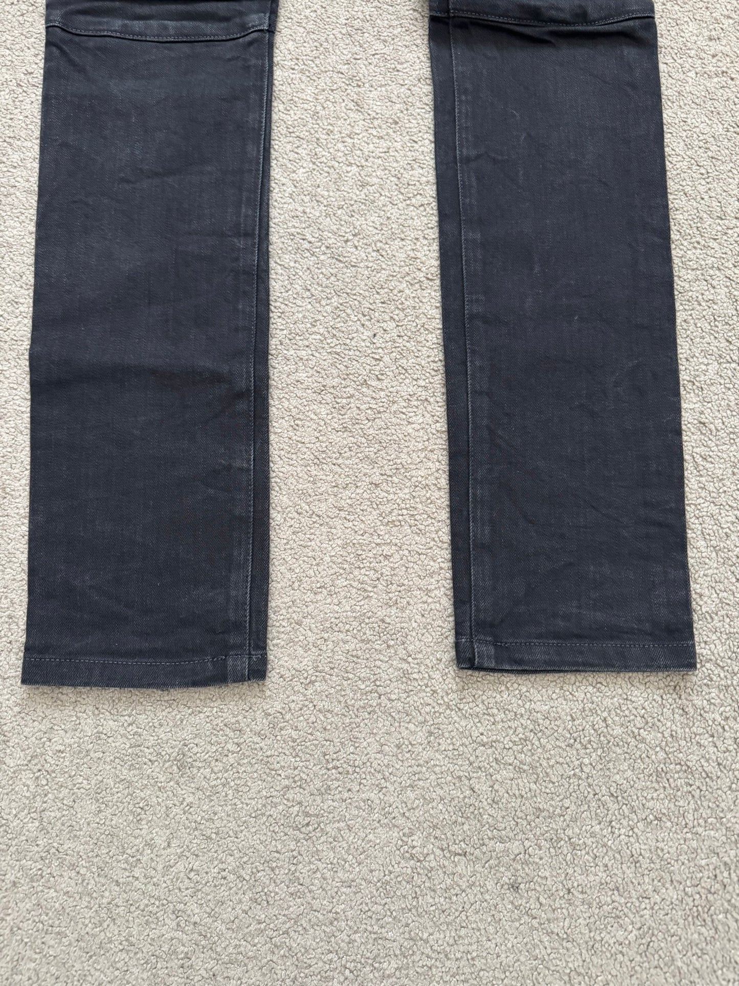 Balmain by Olivier Rousteing Black Zipper Biker Denim Jeans