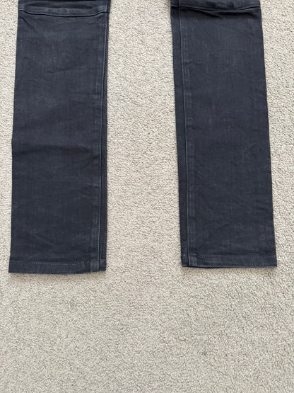 Balmain by Olivier Rousteing Black Zipper Biker Denim Jeans