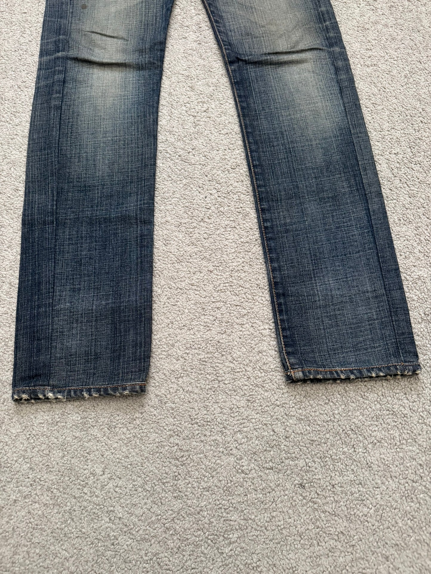 SS08 Dior Homme by Kris Van Assche Dirty Washed Denim Jeans
