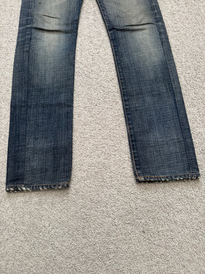 SS08 Dior Homme by Kris Van Assche Dirty Washed Denim Jeans