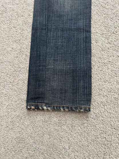SS08 Dior Homme by Kris Van Assche Dirty Washed Denim Jeans
