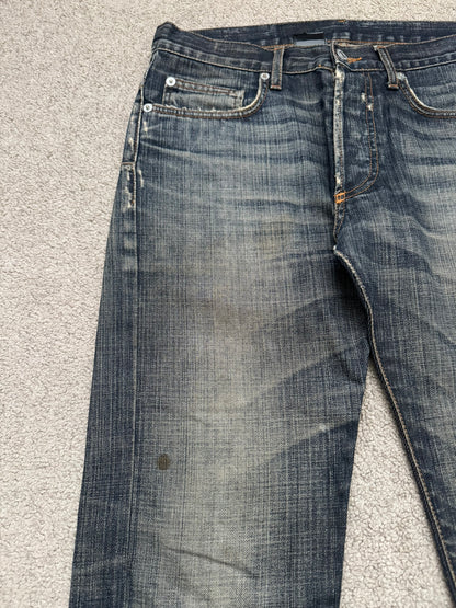 SS08 Dior Homme by Kris Van Assche Dirty Washed Denim Jeans