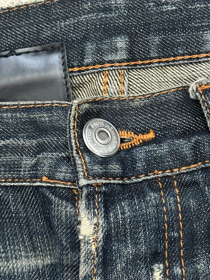 SS08 Dior Homme by Kris Van Assche Dirty Washed Denim Jeans