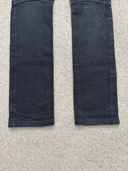 Balmain by Olivier Rousteing Black Zipper Biker Denim Jeans