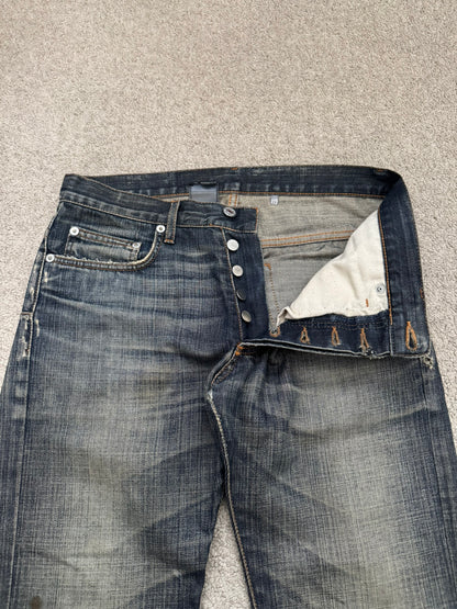 SS08 Dior Homme by Kris Van Assche Dirty Washed Denim Jeans