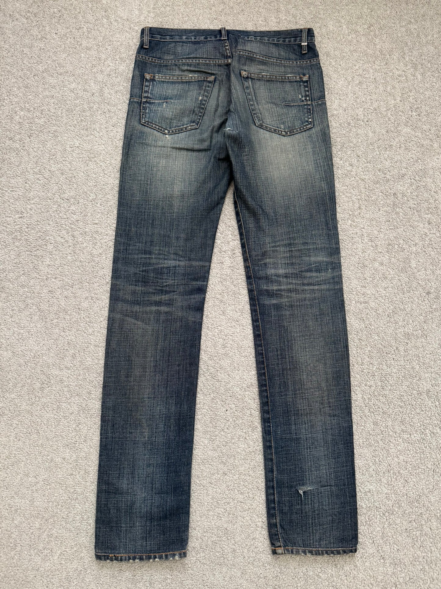 SS08 Dior Homme by Kris Van Assche Dirty Washed Denim Jeans