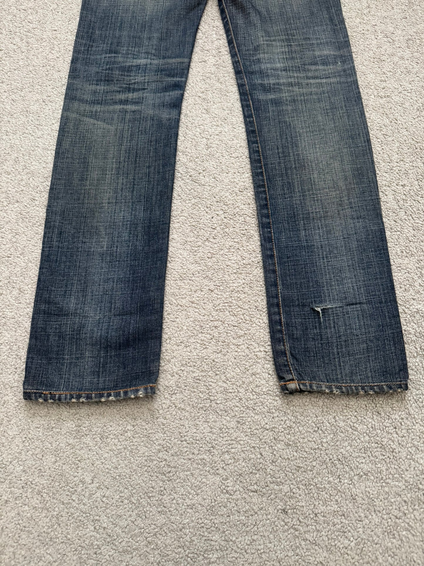 SS08 Dior Homme by Kris Van Assche Dirty Washed Denim Jeans