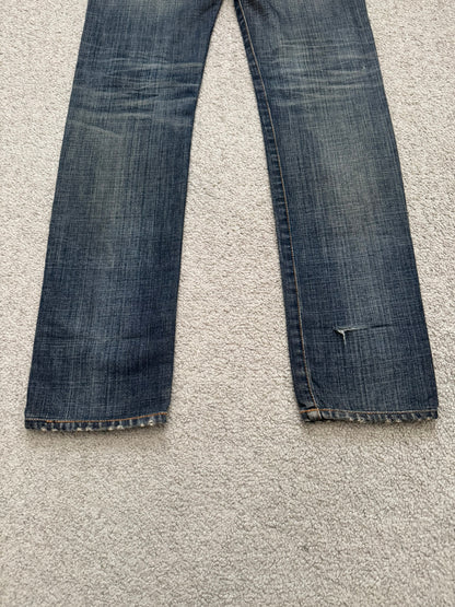 SS08 Dior Homme by Kris Van Assche Dirty Washed Denim Jeans