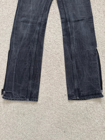 AW06 Number (N)ine Zipper Pain Crying Heart Denim Jeans