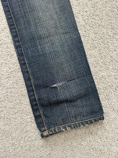 SS08 Dior Homme by Kris Van Assche Dirty Washed Denim Jeans