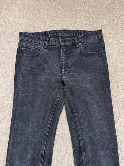 AW06 Number (N)ine Zipper Pain Crying Heart Denim Jeans
