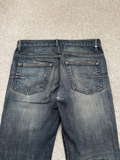SS08 Dior Homme by Kris Van Assche Dirty Washed Denim Jeans