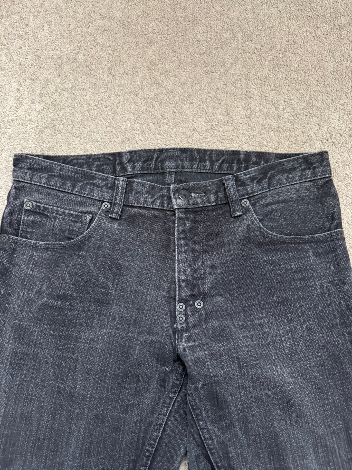AW06 Number (N)ine Zipper Pain Crying Heart Denim Jeans
