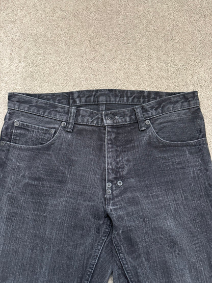 AW06 Number (N)ine Zipper Pain Crying Heart Denim Jeans
