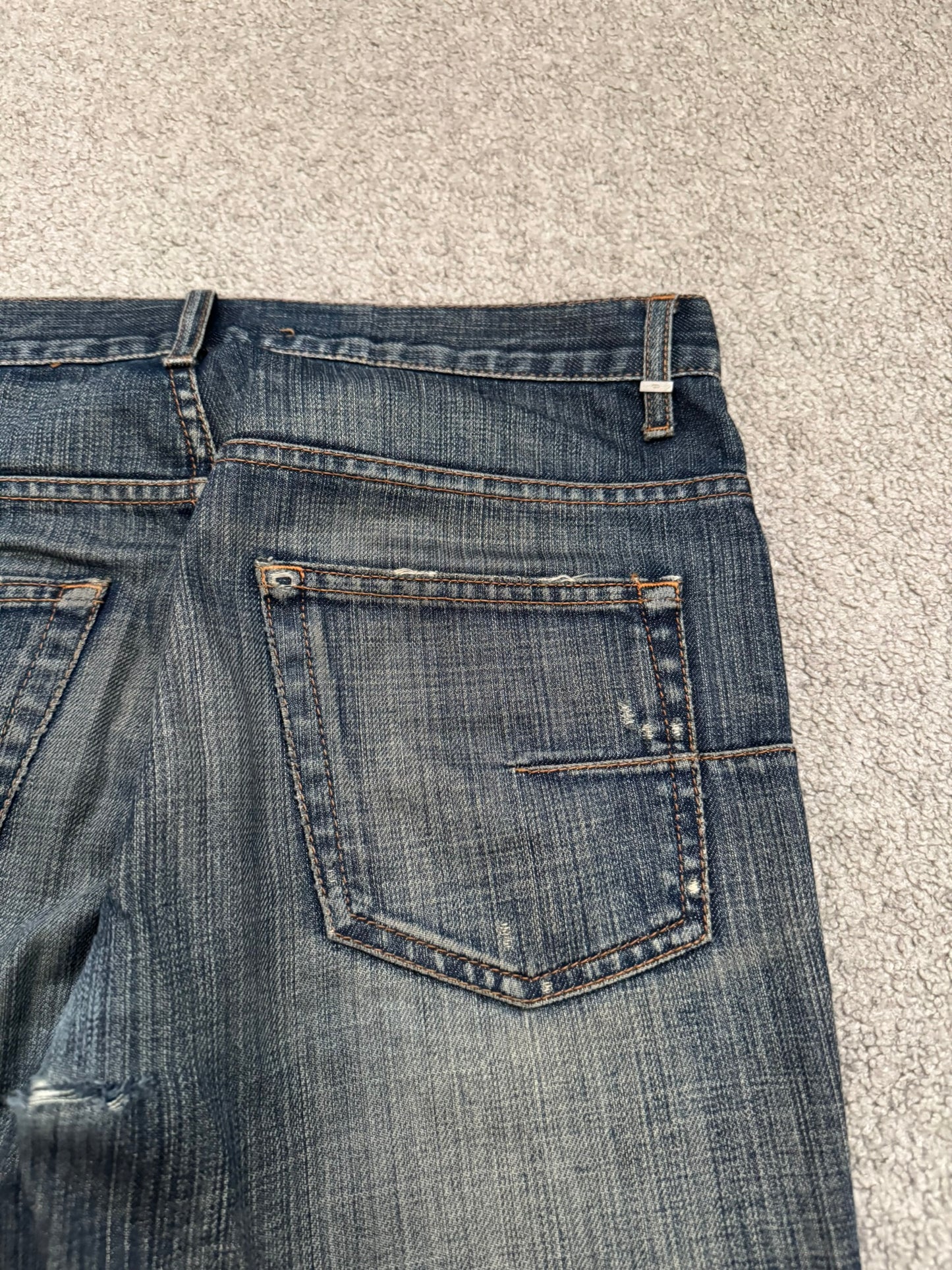 SS08 Dior Homme by Kris Van Assche Dirty Washed Denim Jeans