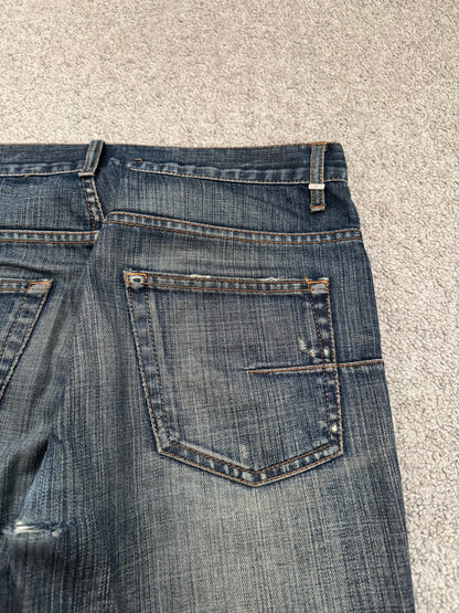 SS08 Dior Homme by Kris Van Assche Dirty Washed Denim Jeans