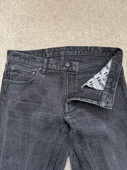 AW06 Number (N)ine Zipper Pain Crying Heart Denim Jeans