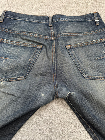 SS08 Dior Homme by Kris Van Assche Dirty Washed Denim Jeans