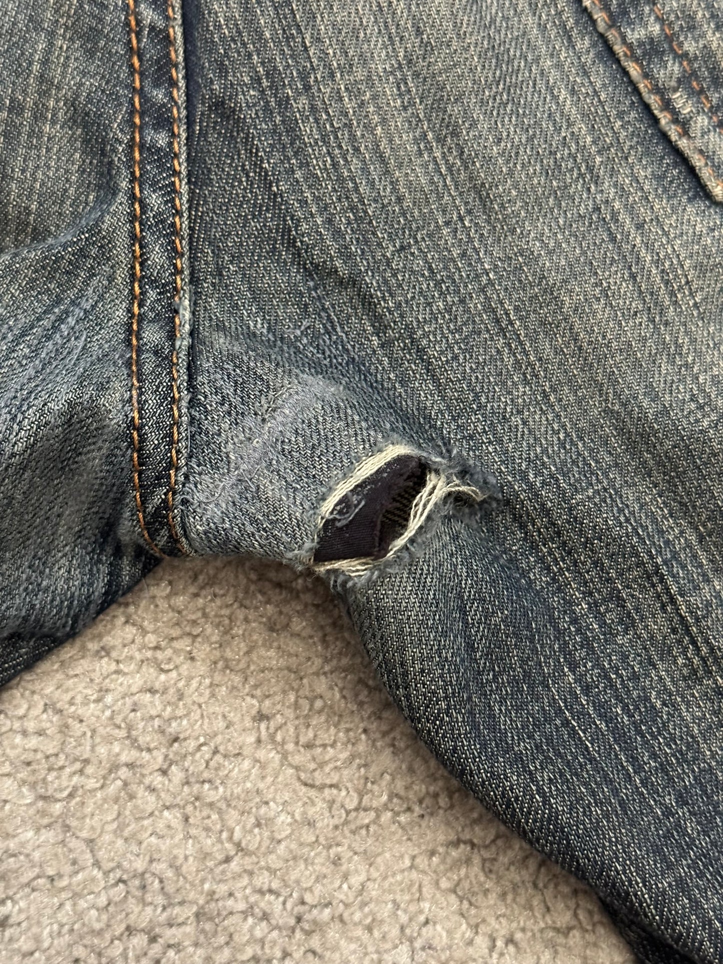 SS08 Dior Homme by Kris Van Assche Dirty Washed Denim Jeans