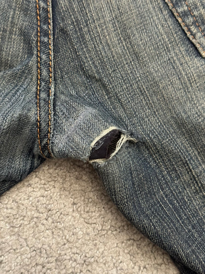 SS08 Dior Homme by Kris Van Assche Dirty Washed Denim Jeans