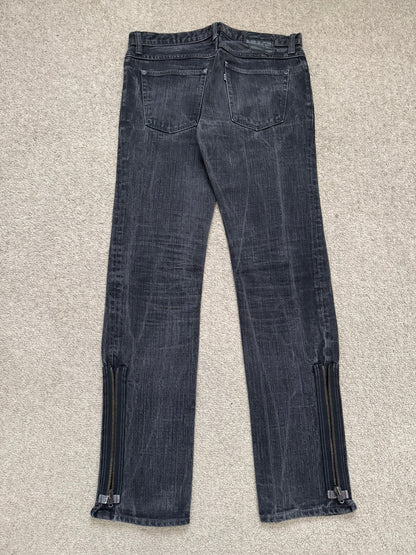 AW06 Number (N)ine Zipper Pain Crying Heart Denim Jeans