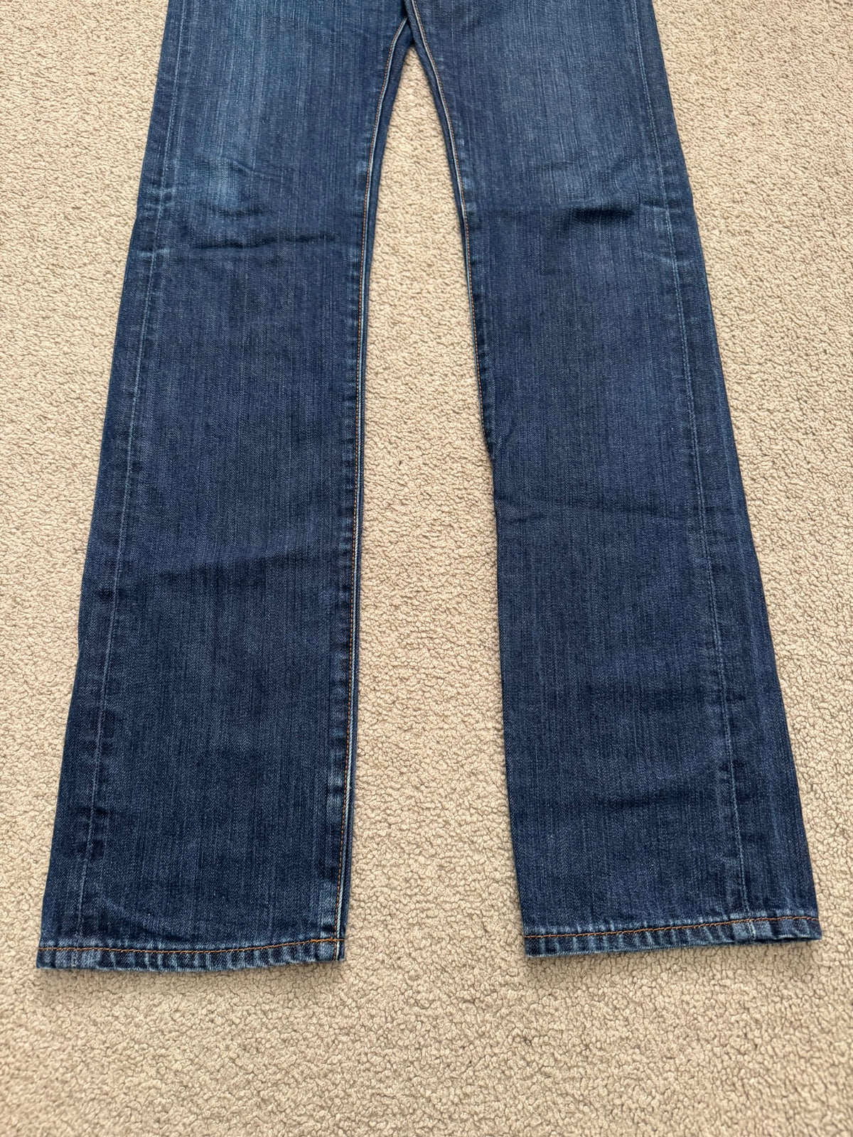 AW07 Dior Homme by Hedi Slimane Indigo Faded Raw Denim Jeans