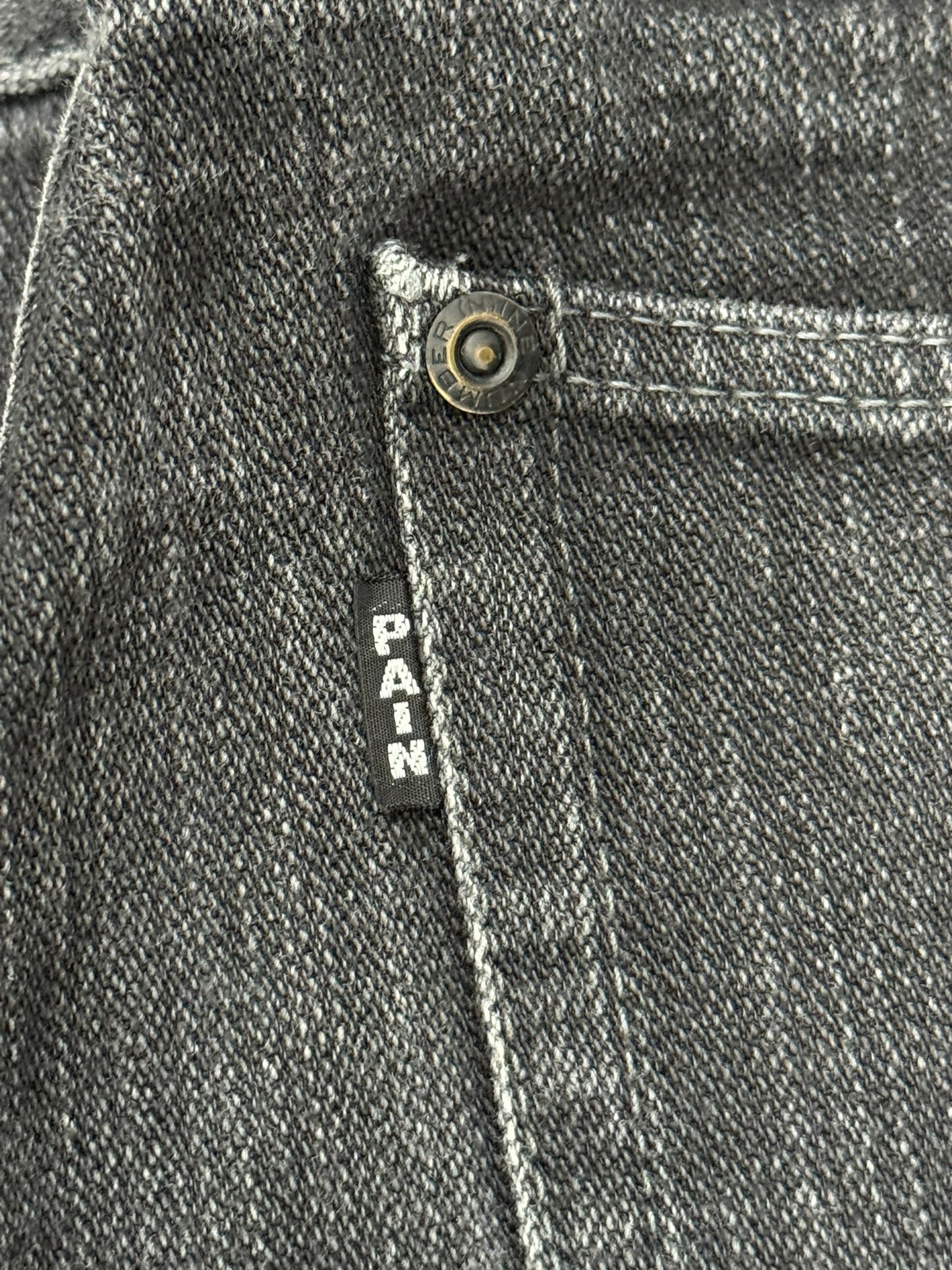 AW06 Number (N)ine Zipper Pain Crying Heart Denim Jeans