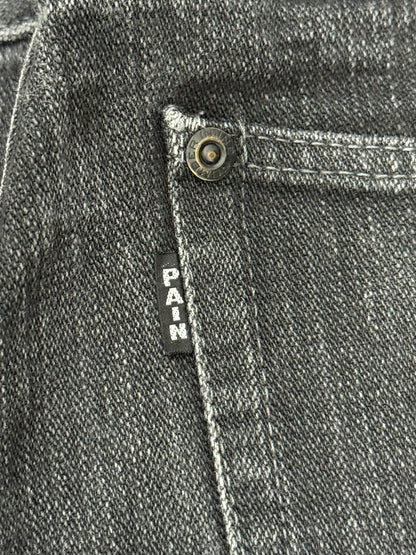 AW06 Number (N)ine Zipper Pain Crying Heart Denim Jeans