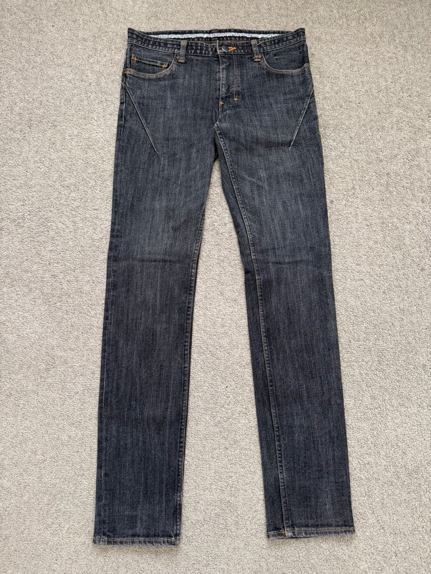 SS08 Number (N)ine Pain Crying Heart Black Denim Jeans