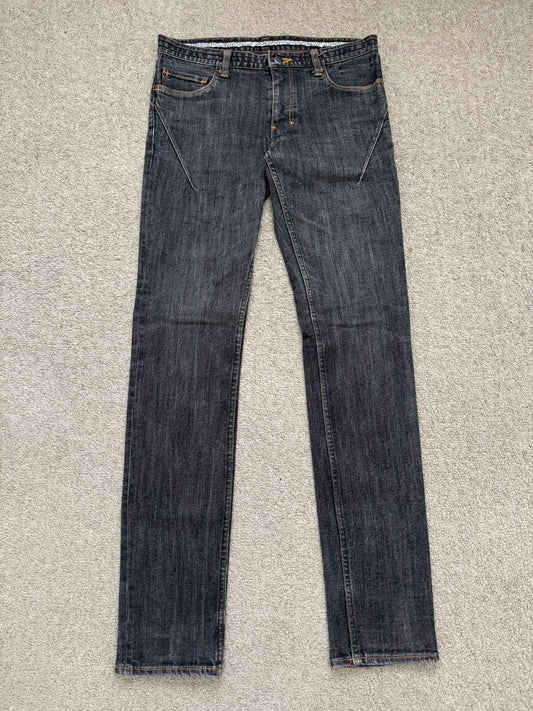 SS08 Number (N)ine Pain Crying Heart Black Denim Jeans