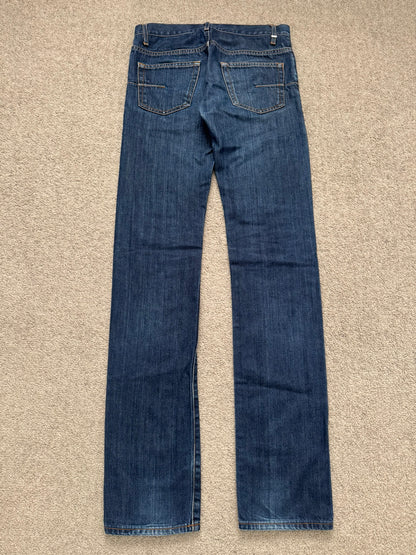 AW07 Dior Homme by Hedi Slimane Indigo Faded Raw Denim Jeans