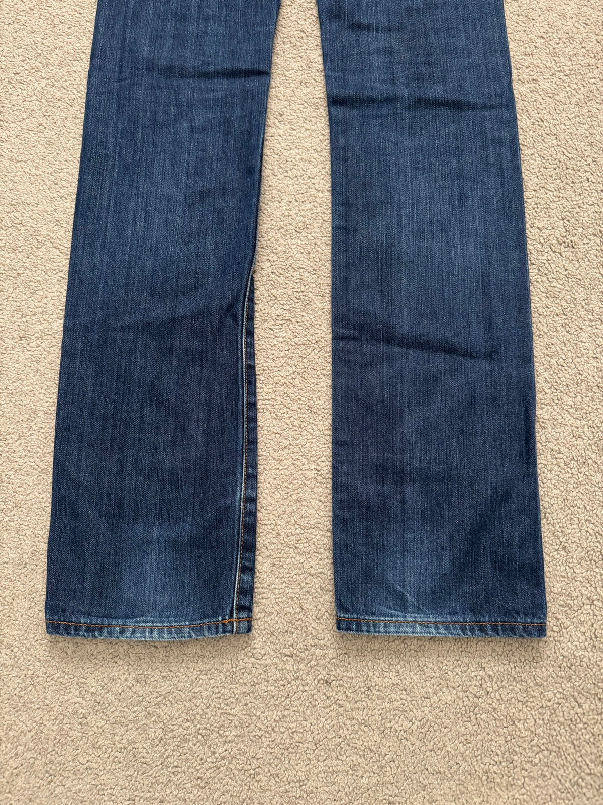 AW07 Dior Homme by Hedi Slimane Indigo Faded Raw Denim Jeans
