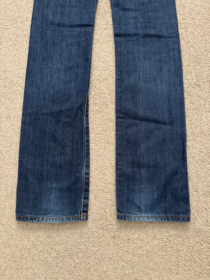 AW07 Dior Homme by Hedi Slimane Indigo Faded Raw Denim Jeans