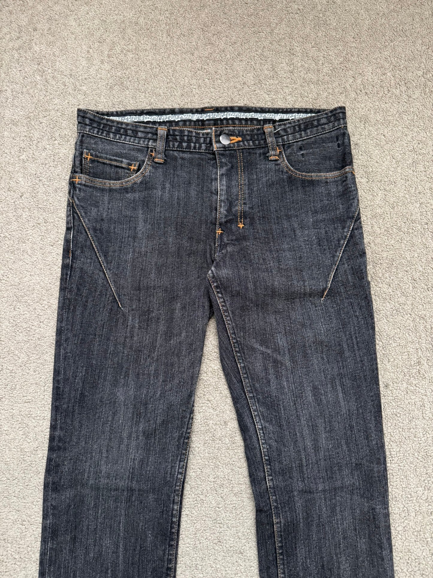 SS08 Number (N)ine Pain Crying Heart Black Denim Jeans