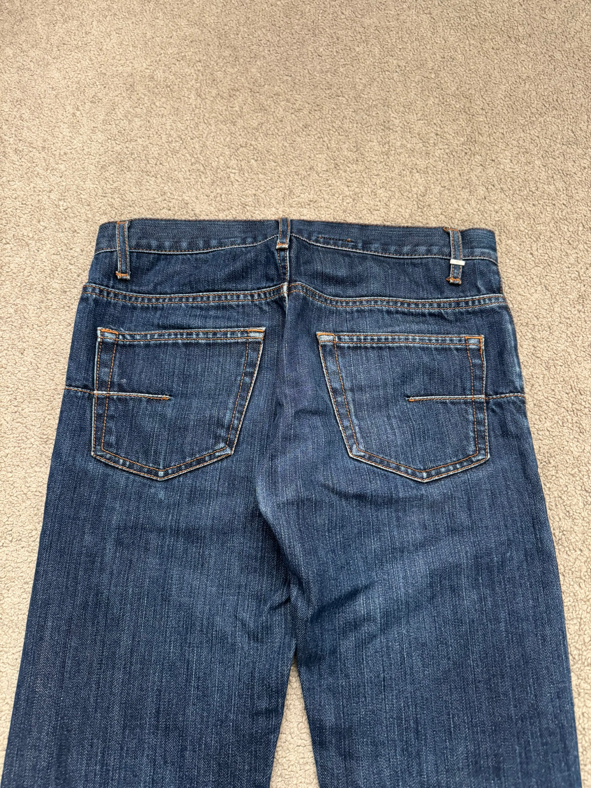 AW07 Dior Homme by Hedi Slimane Indigo Faded Raw Denim Jeans