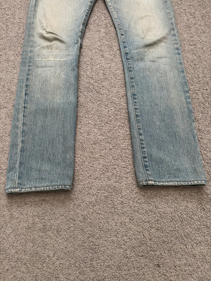 FW16 Saint Laurent by Hedi Slimane Repair Washed D02 Denim Jeans