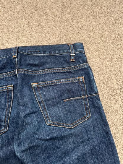 AW07 Dior Homme by Hedi Slimane Indigo Faded Raw Denim Jeans
