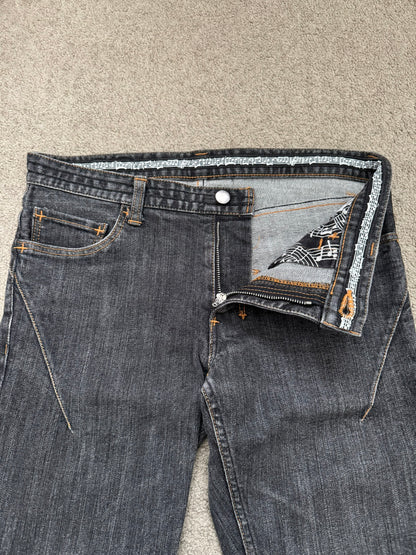 SS08 Number (N)ine Pain Crying Heart Black Denim Jeans