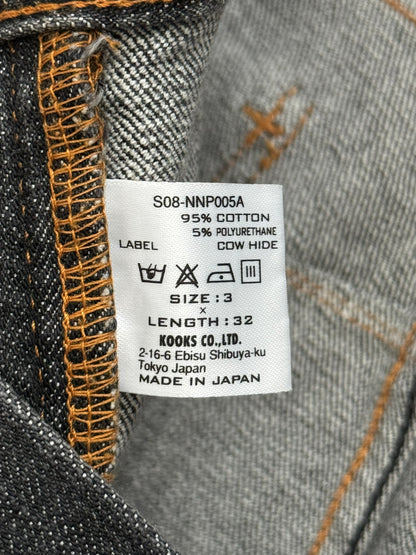 SS08 Number (N)ine Pain Crying Heart Black Denim Jeans