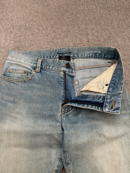 FW16 Saint Laurent by Hedi Slimane Repair Washed D02 Denim Jeans